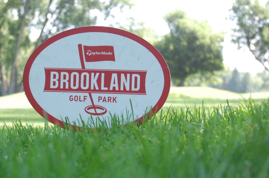 Brookland sign in greens 