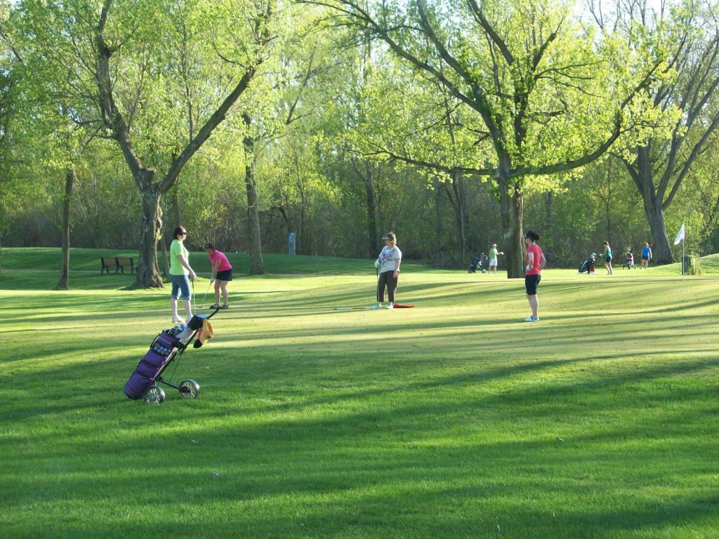 Golfers on course